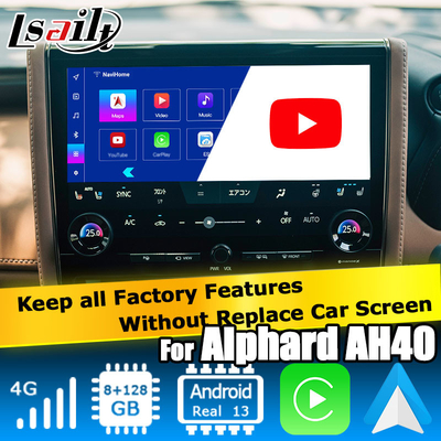 Toyota Alphard AH40 อินเตอร์เฟซมัลติมีเดีย Android 8+128GB การสนับสนุน Carplay Android Auto
