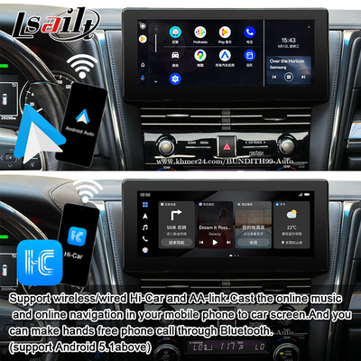 Android 13 Lexus Video Interface OEM อัพเกรดจอสําหรับ LM350 LM500H NX RX ES Retrofit Kits รวมถึง YouTube, NetFlix, Wireless CarPlay