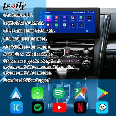 Android 13 Lexus Video Interface OEM อัพเกรดจอสําหรับ LM350 LM500H NX RX ES Retrofit Kits รวมถึง YouTube, NetFlix, Wireless CarPlay