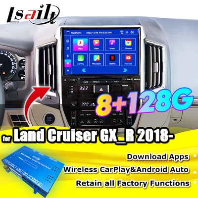 Android Multimedia Interface for Land Cruiser GX_R 2018-2021 LC200 Wireless Apple CarPlay&Android Auto Retrofit อัพเกรด