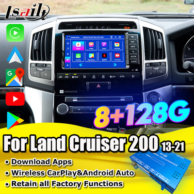 โมดูลอัพเกรด Android OEM สำหรับ Land Cruiser 2013-2021 ชุด CarPlay ไร้สายผสานรวม YouTube, Google Map, Android Auto
