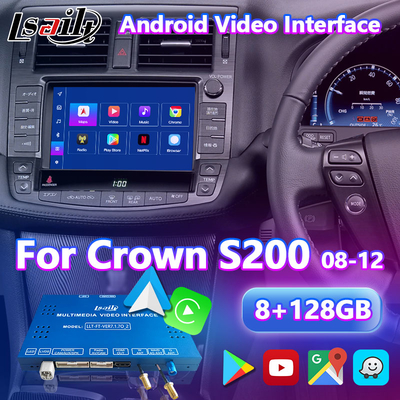 Lsailt อินเทอร์เฟซวิดีโอ มัลติมีเดีย Android สำหรับ Toyota Crown S200 ปี 2008-2012 GWS204 GRS204 URS204 UZS207 Athlete Majesta
