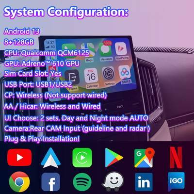 Lsailt Android Multimedia Video Interface สำหรับ Toyota Land Cruiser LC200 GXR GX-R FST LC 200 2018-2022