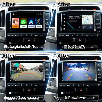 Plug and Play อินเตอร์เฟซ Apple CarPlay สําหรับ Land Cruiser 200 2013-2021 มีหลายภาษา, กล้อง 360, รองรับกล้องหลัง