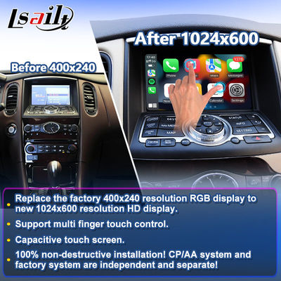 หน้าจอ Lsailt Android Auto Carplay สำหรับ Infiniti EX25 EX35 EX37 EX30d EX QX50 ปี 2007-2017
