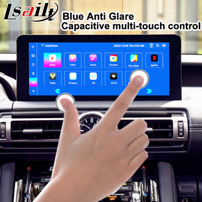 Lexus Android Screen 10.25 นิ้ว Qualcomm 8 Core GPS Navigation CarPlay Display สําหรับ Lexus IS300 IS250 IS350 2020-2023