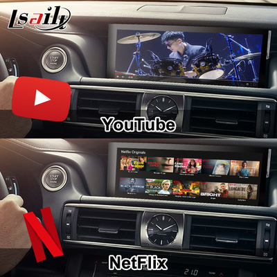 Lexus Android Screen Android 13 Multimedia Display 8 Core Qulcomm สําหรับ LEXUS IS200T IS300H IS350 สนับสนุนการควบคุม joystick, YouTube, Google Play, CarPlay