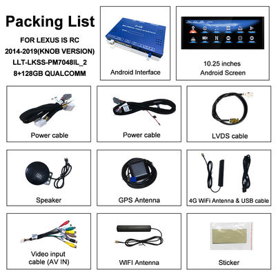 Android 13 หน้าจอ Android ขนาด 10.25 นิ้ว จอแสดงผลมัลติมีเดียสำหรับ Lexus IS200T IS300H 2015-2020 WIFI, HDMI, Bluetooth, Wireless CarPlay