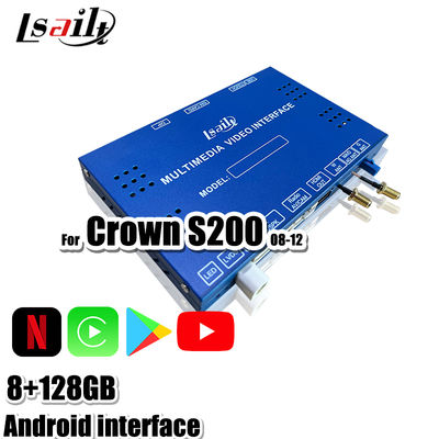 อินเตอร์เฟซมัลติมีเดีย Android 13 สําหรับ Toyota Crown S200 URS206 2008-2012 รุ่น โมดูลการอัพเกรด Android รวม YouTube, NetFlix, Google Map