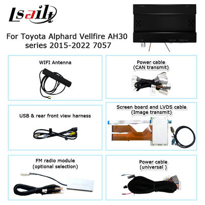 กล่อง Carplay และ Android Auto สไตล์ OEM สำหรับ Toyota Alphard Vellfire AH30 รุ่นปี 2015-2022
