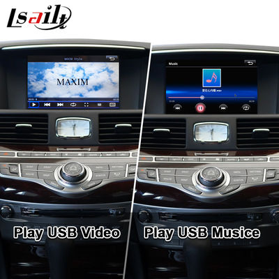 อินเทอร์เฟซ CarPlay สำหรับ Infiniti Q70 Q70L M35 M45 Fuga 2009-2019 อะแดปเตอร์ Android Auto ไร้สาย การรวมการสะท้อนหน้าจอมือถือ, อุณหภูมิ AC