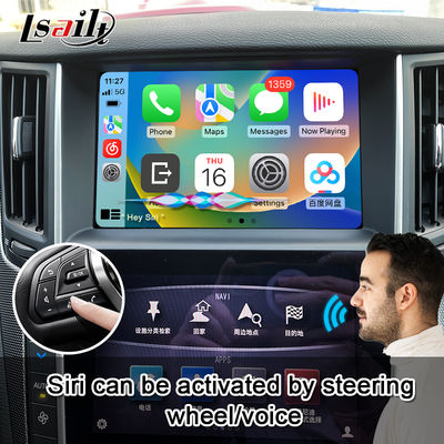 Q50 Q60 OEM Apple CarPlay โมดูลอัพเกรด การรวม Mirroring โทรศัพท์มือถือ, การแสดงผลอุณหภูมิ AC, Google Map, Spotify