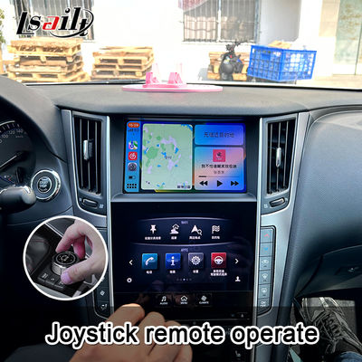 Q50 Q60 OEM Apple CarPlay โมดูลอัพเกรด การรวม Mirroring โทรศัพท์มือถือ, การแสดงผลอุณหภูมิ AC, Google Map, Spotify