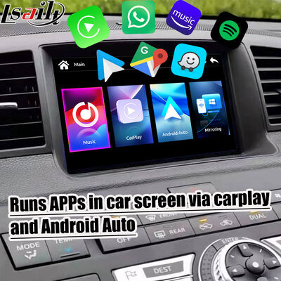 Lsailt 8 นิ้ว CarPlay Screen สําหรับ Nissan Fuga (Y50) Infiniti 350GT 2005-2008 แอนดรอยด์ อัตโนมัติ, กระจกกระจก, จอสัมผัส HD