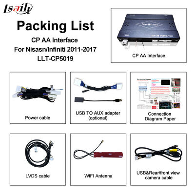 อินเตอร์เฟซ Apple Carplay แบบไร้สายสําหรับ Pathfinder R51 D40 Navara 08IT พร้อม Android Auto, Bluetooth, WiFi, YouTube Music