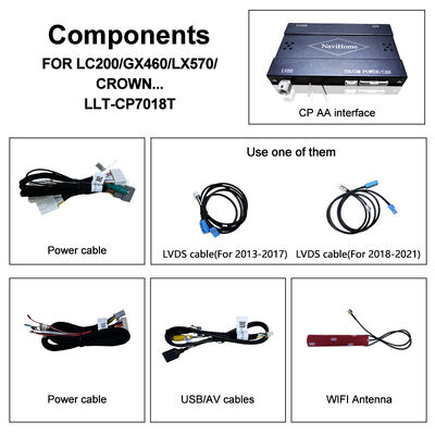 อินเตอร์เฟซ Apple CarPlay สําหรับ Crown S210 AWS210 GRS210 GWS214 GWS215 Majesta Athlete Royal Saloon รวมระบบ Android Auto, กล้องหลัง, อากาศ AC