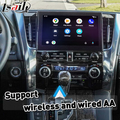 Lsailt Wireless Android Auto Carplay Interface สําหรับปี 2019 -2023 โตโยต้า อัลฟาร์ด เวลล์ไฟร์ JBL High Version
