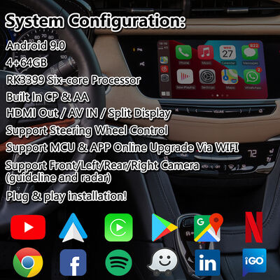 Lsailt Android Multimedia Video Interface สําหรับ 2016-2019 แคดิลลาค XT5 Platinum CUE System