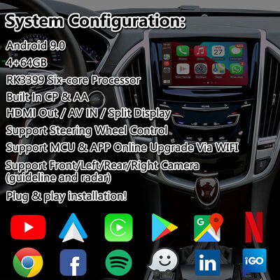 Lsailt Android Multimedia Video Interface สำหรับระบบ CUE ของ Cadillac SRX ปี 2012-2016 พร้อม Carplay