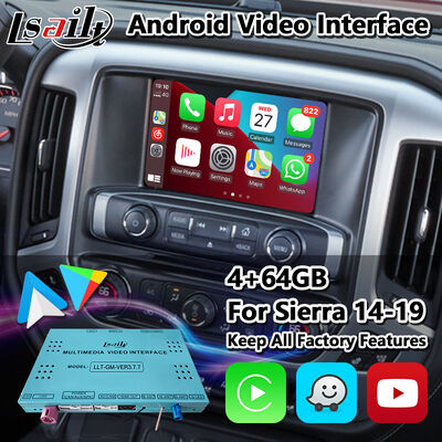 Lsailt Android Multimedia Video Interface สำหรับ GMC Sierra 1500 2500 3500 ปี 2014-2019 ระบบ Intellilink พร้อม Carplay