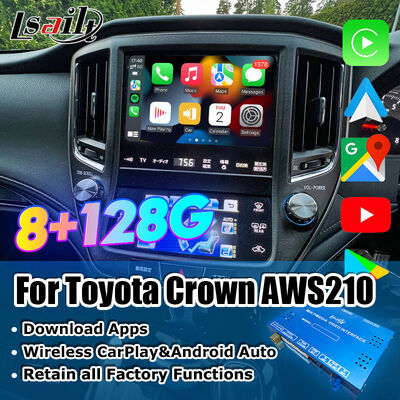 Android 13 Multimedia Video Interface สําหรับ Crown S210 AWS210 GRS210 GWS214 GWS215 Majesta Athlete Royal Saloon OEM อัพเกรดจอพร้อมการเล่นรถไร้สาย