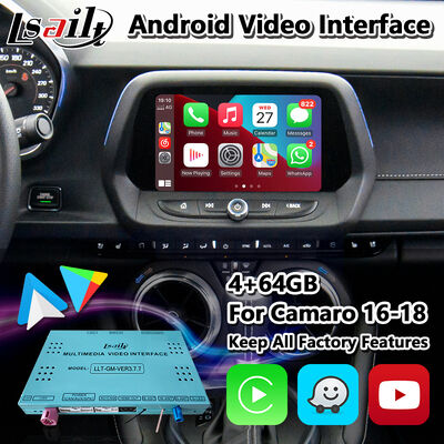 Lsailt Android Navigation Carplay มัลติมีเดียอินเตอร์เฟซสําหรับเชฟโรเล็ต คามาโร่
