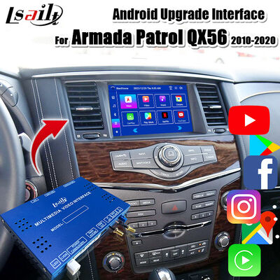 แอนดรอยด์ 13 มัลติมีเดียโมดูลสําหรับ Armada Patrol Y62 Quest อัพเกรดจอ OEM ด้วย CarPlay ไร้สาย, ยูทูป, แผนที่ Google