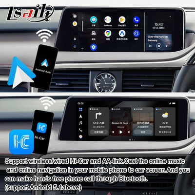 โมดูลการปรับปรุง Android ของ OEM สําหรับ Lexus RX450h, RX350 RX270 2016-2021 การบูรณาการ CarPlay ไมล์ไร้สาย, Android Auto, YouTube, NetFlix