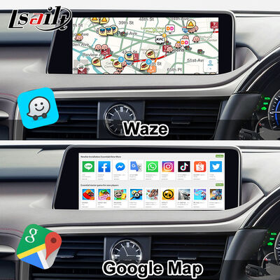 โมดูลการปรับปรุง Android ของ OEM สําหรับ Lexus RX450h, RX350 RX270 2016-2021 การบูรณาการ CarPlay ไมล์ไร้สาย, Android Auto, YouTube, NetFlix