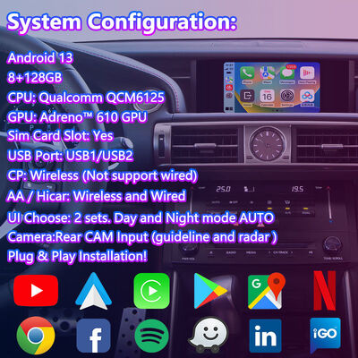 Lsailt Android Video Interface สําหรับ Lexus IS250 IS300h IS350 IS200t IS300 IS การควบคุมหนู 2013-2016