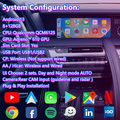 Lsailt Android Carplay Lexus Video Interface สําหรับ Lexus LC 500h 500 LC500 LC500h 2017 และปัจจุบัน