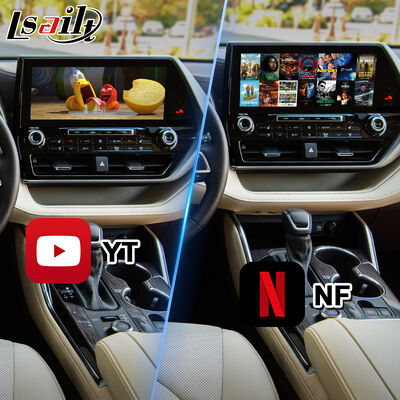 Lsailt Android Car Navigation มัลติมีเดีย อินเตอร์เฟซวีดีโอสําหรับ 2020 Toyota Highlander ปัจจุบัน