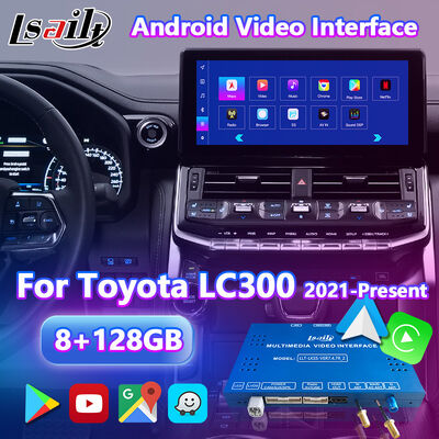 Lsailt Android Navigation Carplay Interface สําหรับ 2021-2024 โตโยต้า แลนด์ครูเซอร์ 300 GX-R VX-R GR GR-S Sahara ZX VX LC300