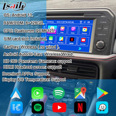 NISSAN อินเทอร์เฟซมัลติมีเดีย OEM อัปเกรด Android สำหรับ GT-R 2017 + CarPlay ไร้สายในตัว, YouTube, NetFlix, Android Auto