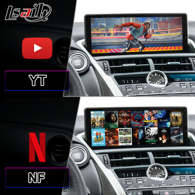 Lsailt 10.25 นิ้ว Android Carplay มัลติมีเดีย วิดีโอ อินเตอร์เฟสจอสําหรับ 2017-2021 Lexus NX 300h NX200 NX300 NX300h
