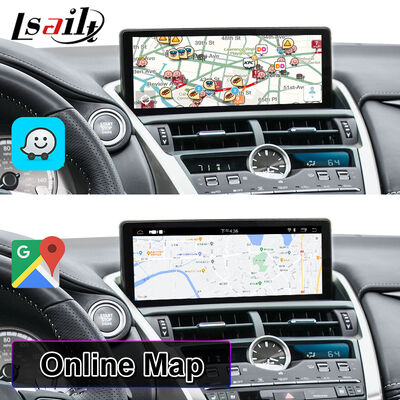 Lsailt 10.25 นิ้ว Android Carplay มัลติมีเดีย วิดีโอ อินเตอร์เฟสจอสําหรับ 2017-2021 Lexus NX 300h NX200 NX300 NX300h