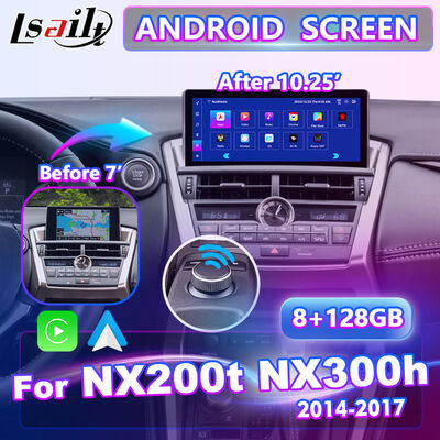 Lsailt Android Carplay มัลติมีเดีย อินเตอร์เฟสจอสําหรับ 2014-2017 Lexus NX Knob NX200t NX300h