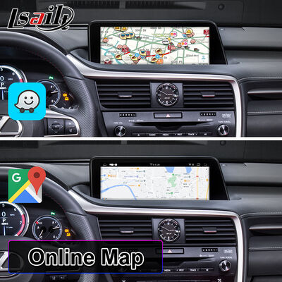 Lsailt Android Carplay มัลติมีเดีย อินเตอร์เฟสจอสําหรับปี 2016-2019 เล็กซัส RX Knob RX350 RX450h RX200t RX300