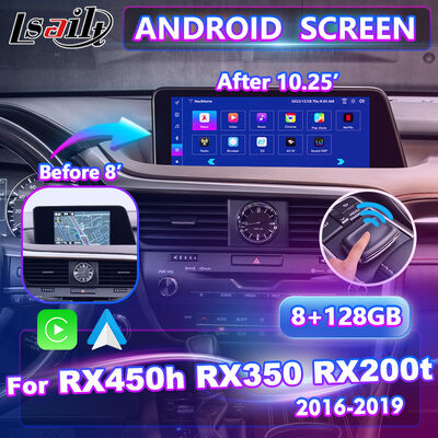 Lsailt แอนดรอยด์ มัลติมีเดีย Carplay Screen สําหรับ 2016-2019 เล็กซัส RX RX450h RX350 RX200t RX300 RX450L RX350L