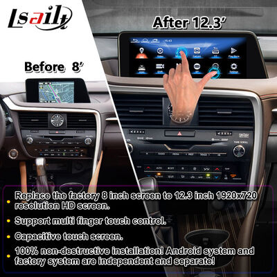 Lsailt แอนดรอยด์ มัลติมีเดีย Carplay Screen สําหรับ 2016-2019 เล็กซัส RX RX450h RX350 RX200t RX300 RX450L RX350L