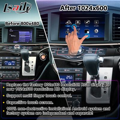 Lsailt หน้าจอมัลติมีเดีย Android Carplay สำหรับ 2010-2020 Nissan Elgrand E52