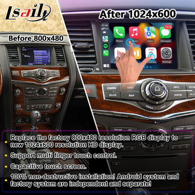 Lsailt Android Carplay มัลติมีเดียจอสําหรับ 2010-2017 อินฟินิตี้ QX80 QX56