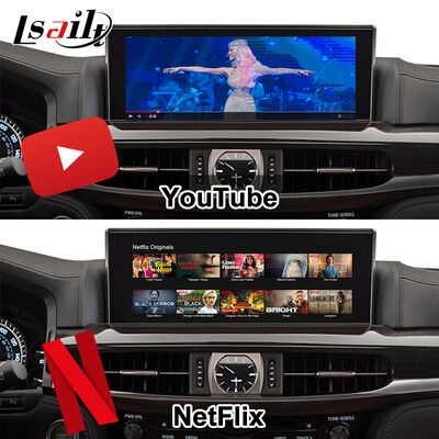 โมดูลอัปเกรด Android OEM สำหรับ LX570 Lexus RX GX LS NX ES รองรับ Wireless CarPlay, Android Auto, YouTube, NetFlix