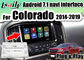 อินเทอร์เฟซวิดีโอมัลติมีเดีย 32G ROM สำหรับ Chevrolet Colorado 2014-2018 รองรับการแสดงภาพสองภาพในหน้าจอเดียวกัน