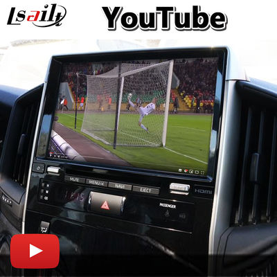 อินเทอร์เฟซวิดีโอ Carplay Android 4 + 64GB สำหรับ Toyota Land Cruiser LC200 LC-GT GXR 2018-2021 Touch 3