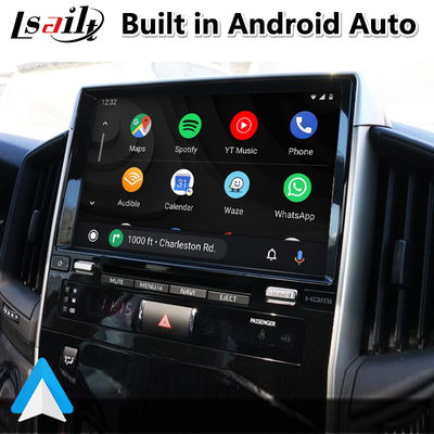 อินเทอร์เฟซวิดีโอ Carplay Android 4 + 64GB สำหรับ Toyota Land Cruiser LC200 LC-GT GXR 2018-2021 Touch 3