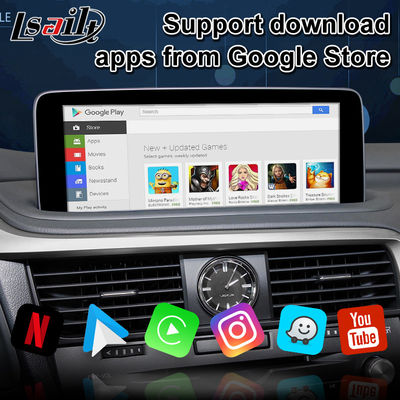 Lsailt 12.3 นิ้วไร้สาย Android Auto Carplay หน้าจอมัลติมีเดียสำหรับ Lexus RX RX350 RX450h