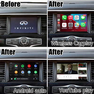 Carplay แอนดรอยด์ ออโต้ มัลติมีเดีย อินเตอร์เฟซ กล่องวิดีโอ อินฟินิตี้ QX80 2018