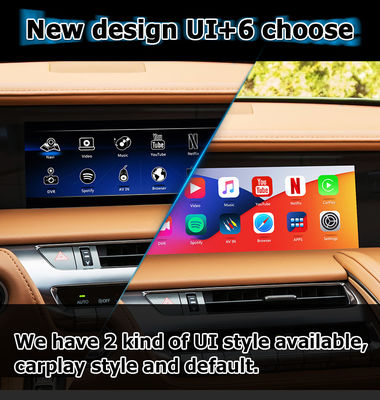 Lexus LC500 LC500h กล่องนำทาง GPS อินเทอร์เฟซวิดีโอ Carplay ไร้สายและ android auto youtube Google play