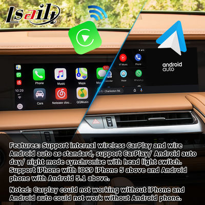 Lexus LC500 LC500h กล่องนำทาง GPS อินเทอร์เฟซวิดีโอ Carplay ไร้สายและ android auto youtube Google play